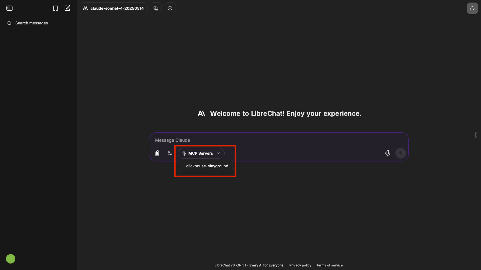 Select your MCP server