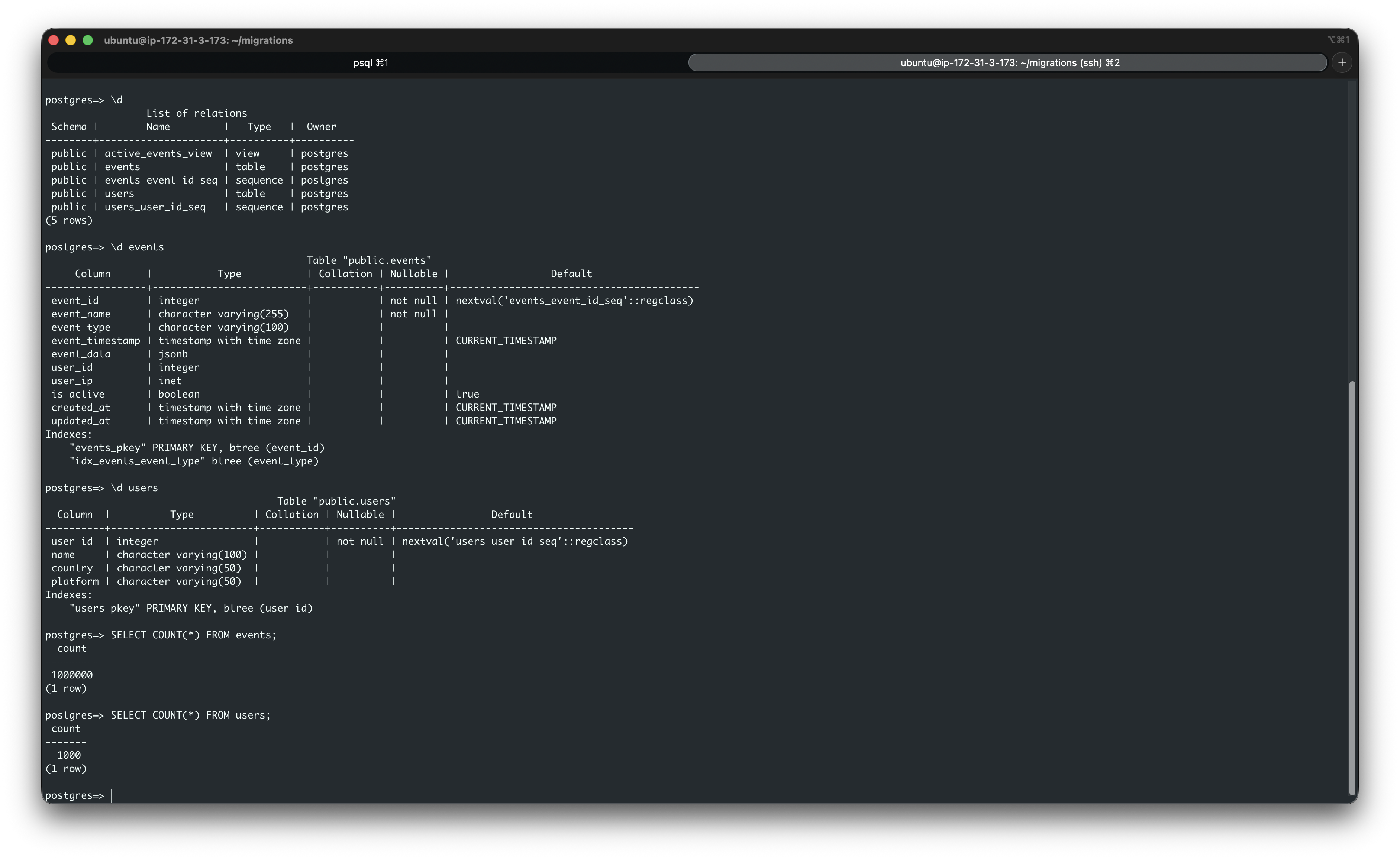 Source PostgreSQL Database Setup